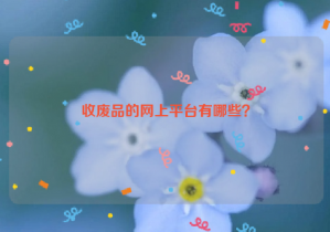 收废品的网上平台有哪些？
